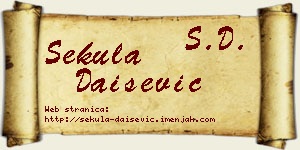 Sekula Daišević vizit kartica